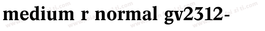 medium r normal gv2312字体转换